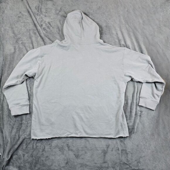 Homme + Femme Hoodie Unisex 3XL Gray Oversized Raw Hem Cotton Sweatshirt - Picture 4 of 12